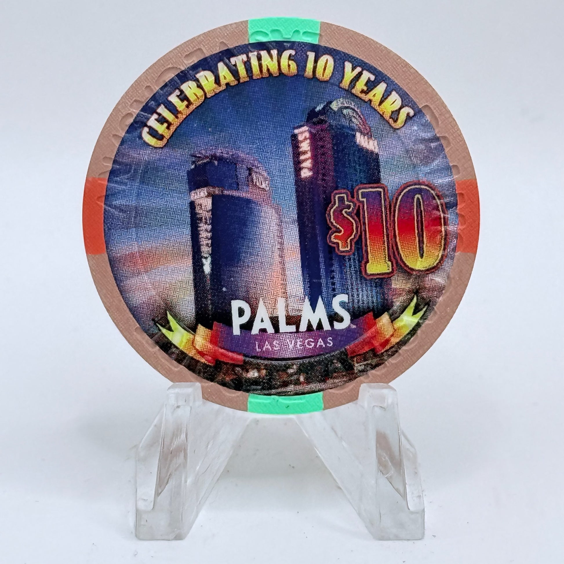 Palms Casino Resort Las Vegas Nevada 2011 '10th Anniversary' LE $10 Casino Chip D0329