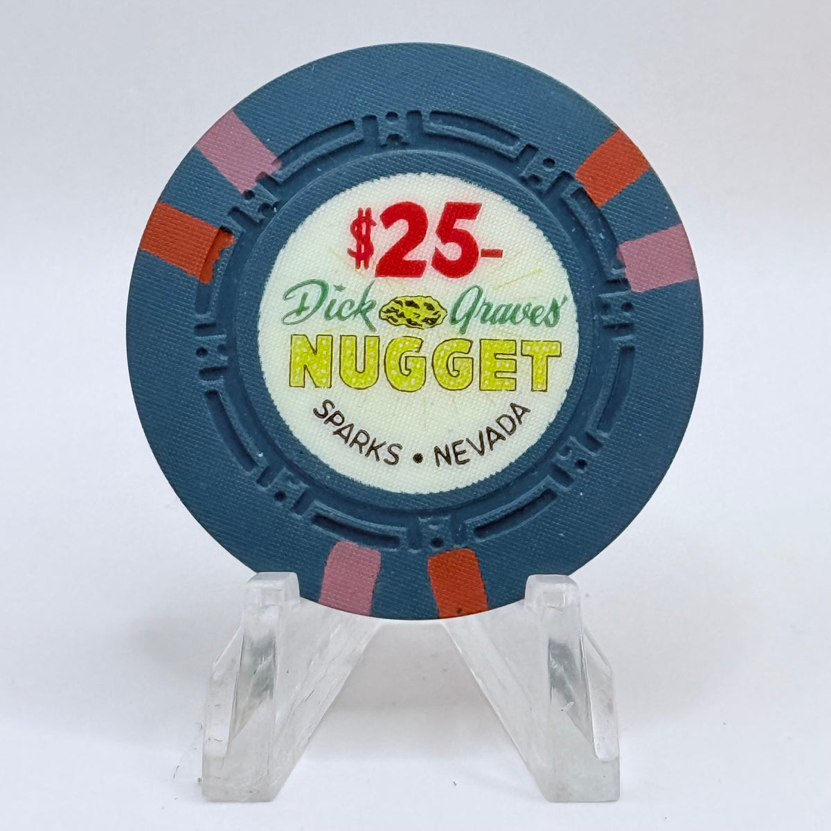 Dick Graves' Nugget Sparks Nevada 1958 LE $25 Casino Chip N4050.1