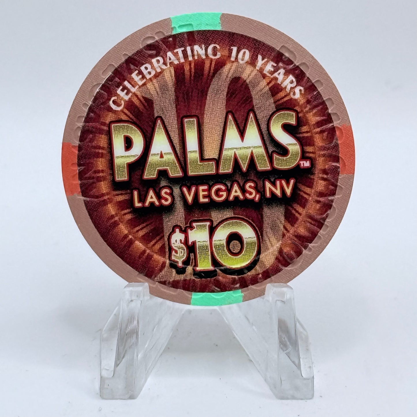 Palms Casino Resort Las Vegas Nevada 2011 '10th Anniversary' LE $10 Casino Chip D0329