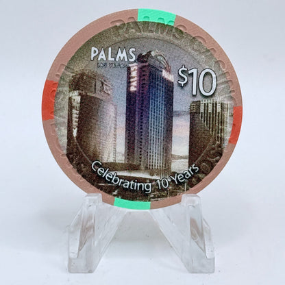 Palms Casino Resort Las Vegas Nevada 2011 '10th Anniversary' LE $10 Casino Chip D0331