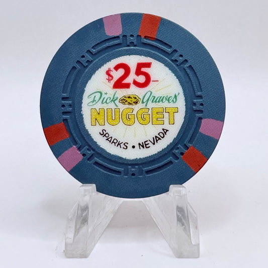 Dick Graves' Nugget Sparks Nevada 1958 LE $25 Casino Chip N4050