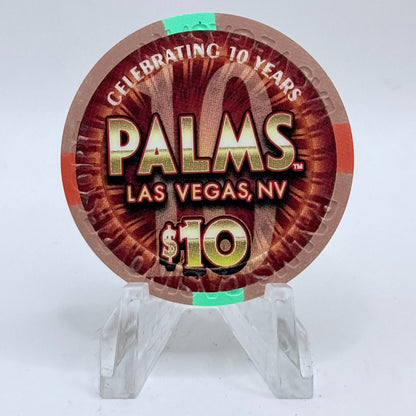 Palms Casino Resort Las Vegas Nevada 2011 '10th Anniversary' LE $10 Casino Chip D0331