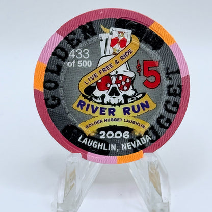 Golden Nugget Laughlin Nevada 2006 'River Run' LE $5 Casino Chip E5423