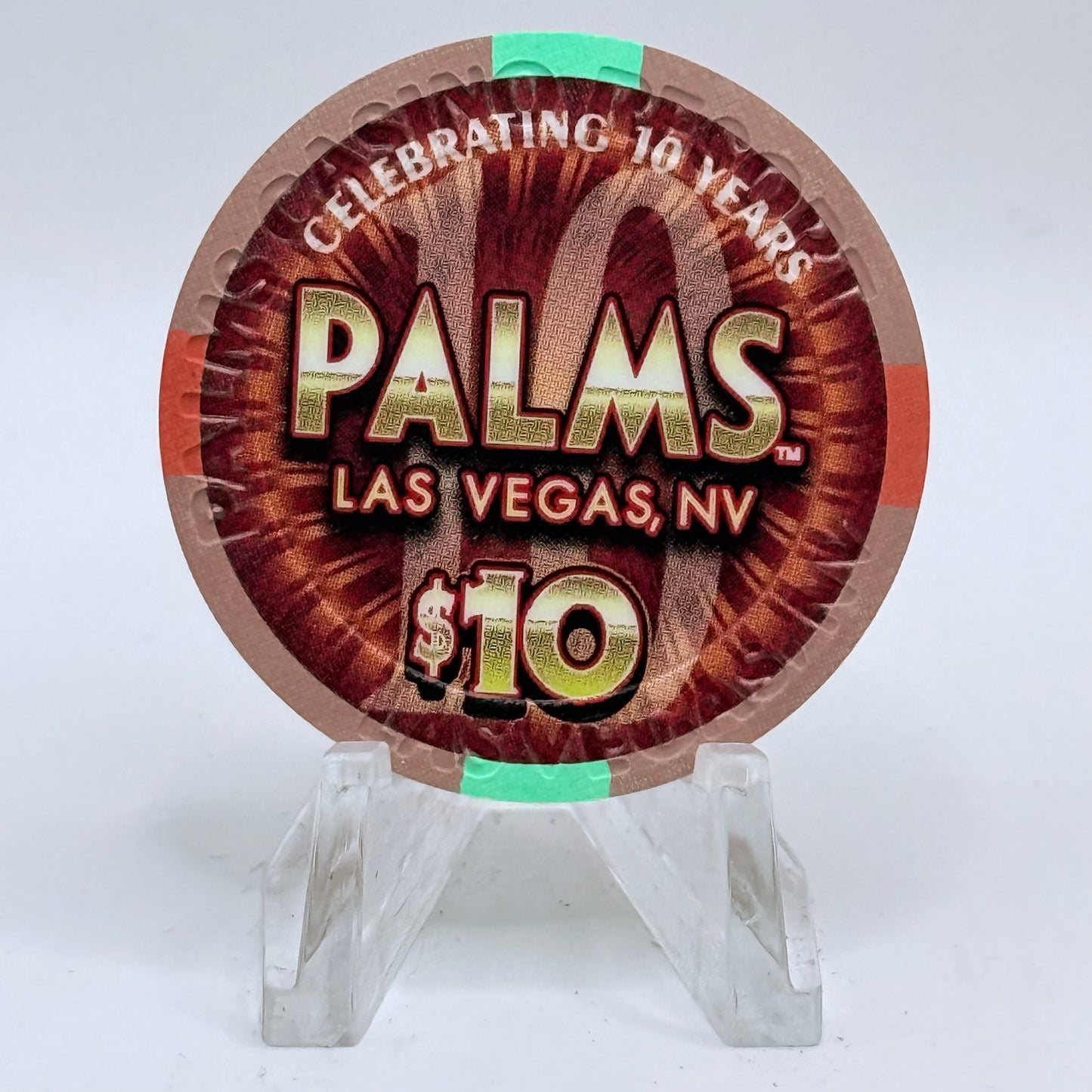 Palms Casino Resort Las Vegas Nevada 2011 '10th Anniversary' LE $10 Casino Chip D0334