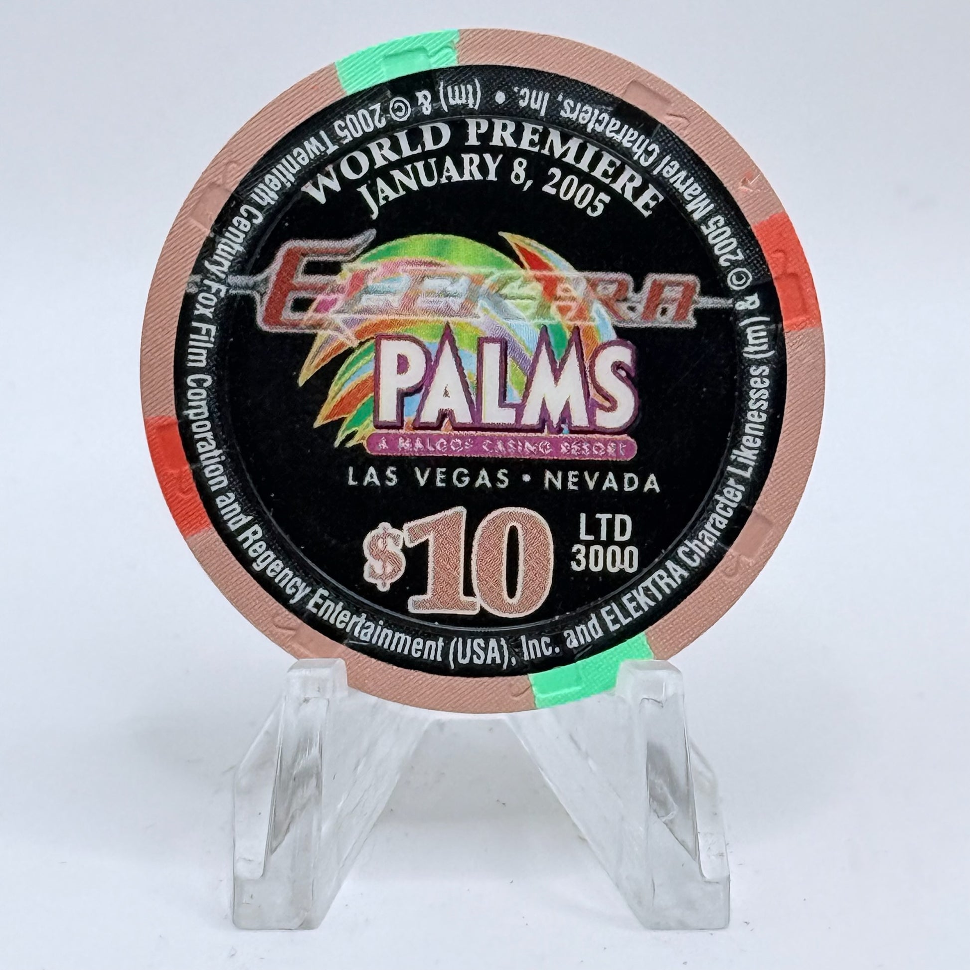 Palms Casino Resort Las Vegas Nevada 2005 LE $10 Casino Chip E4139