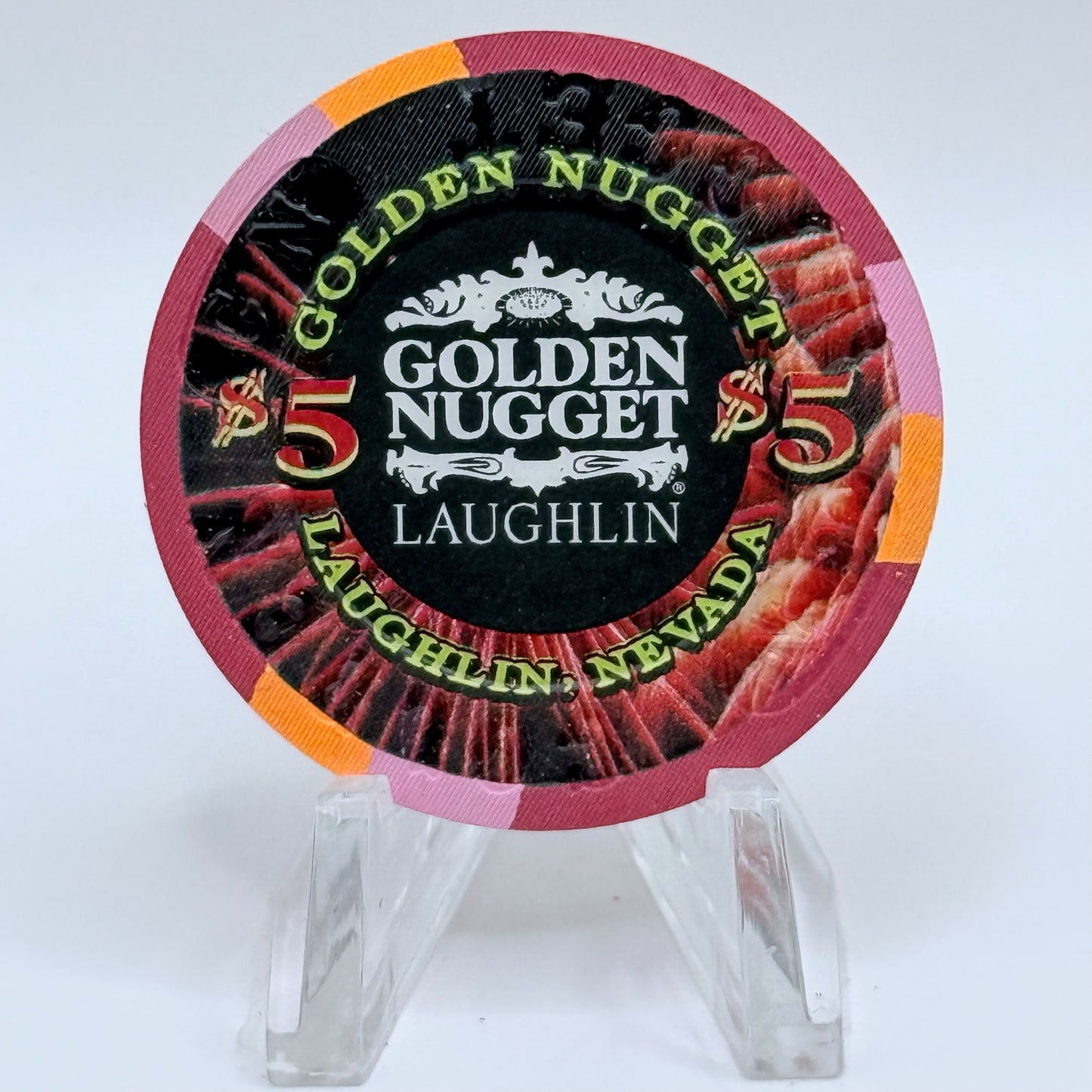 Golden Nugget Laughlin Nevada 2001 '4th Of July' LE $5 Casino Chip V8637
