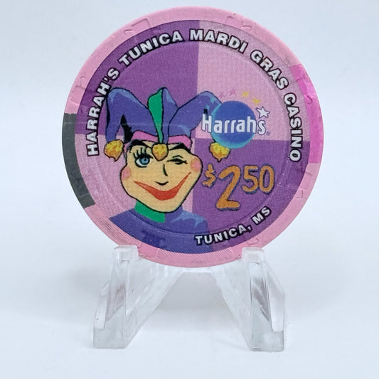 Harrah's Mardi Gras (1996-2005) Tunica Mississippi $2.50 Casino Chip