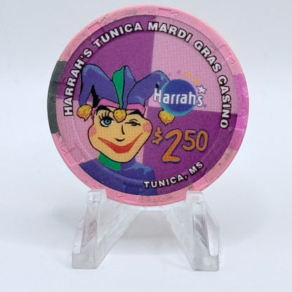 Harrah's Mardi Gras (1996-2005) Tunica Mississippi $2.50 Casino Chip