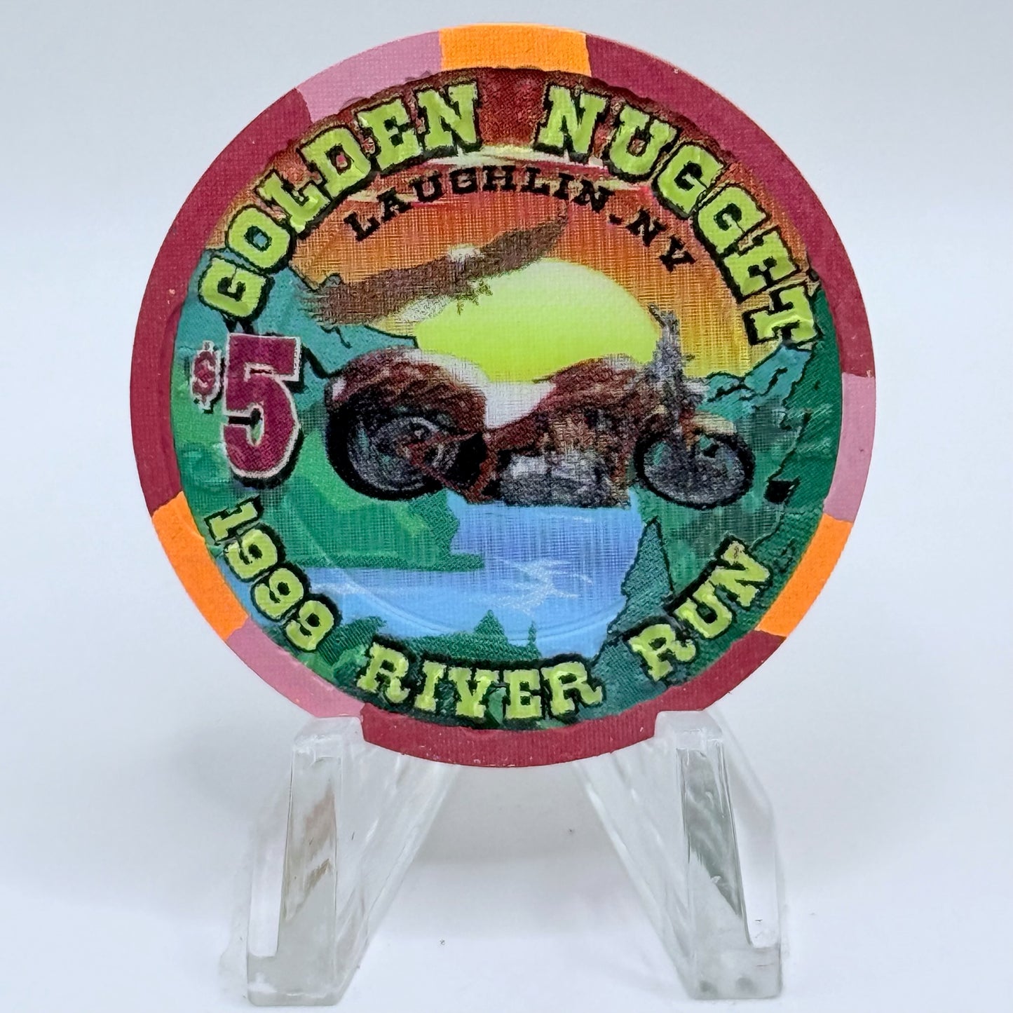 Golden Nugget Laughlin Nevada 1999 'River Run' LE $5 Casino Chip V4379