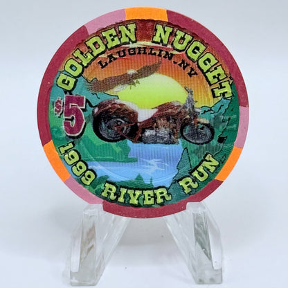 Golden Nugget Laughlin Nevada 1999 'River Run' LE $5 Casino Chip V4379