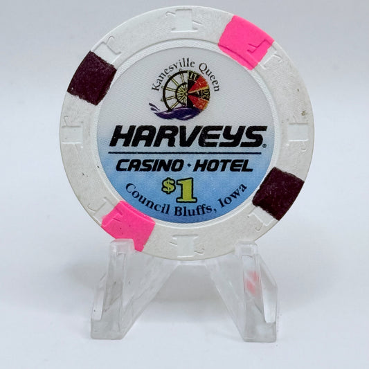 Harvey's Council Bluffs Iowa Series 1 $1 Casino Chip