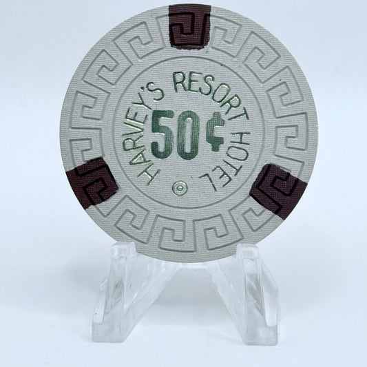 Harvey's (Wagon Wheel) Lake Tahoe Nevada 1970s $0.50 Casino Chip N8561