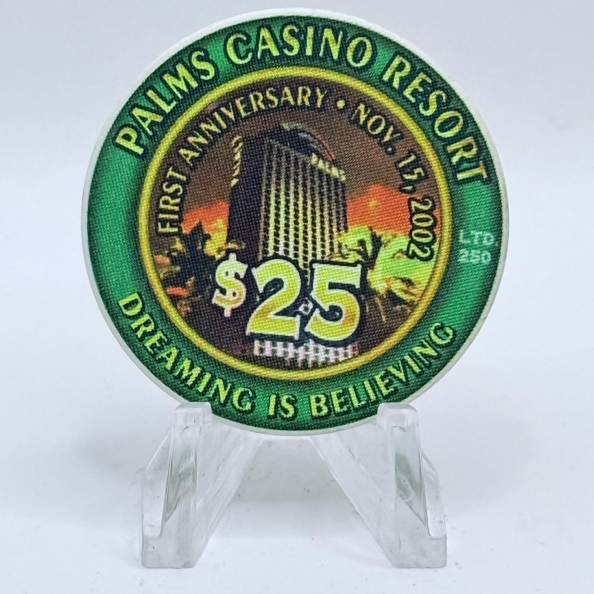 Palms Casino Resort Las Vegas Nevada 2002 '1st Anniversary' LE $25 Casino Chip E1987