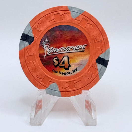 Stratosphere Las Vegas Nevada 2009 Series 12 $4 Casino Chip E8383