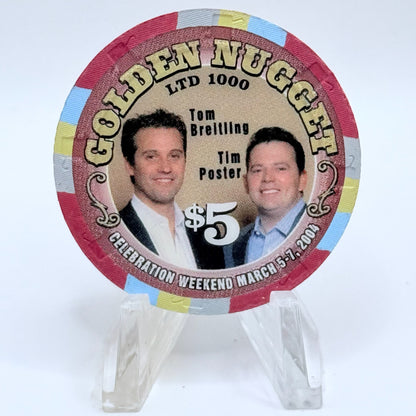 Golden Nugget Las Vegas Nevada 2004 'Celebration Weekend' LE $5 Casino Chip E0664