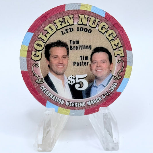 Golden Nugget Las Vegas Nevada 2004 'Celebration Weekend' LE $5 Casino Chip E0664