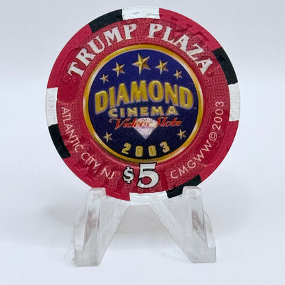 Trump Plaza Atlantic City New Jersey 2003 'Diamond Cinema' LE $5 Casino Chip