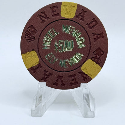 Hotel Nevada Ely Nevada 1960s $5 Casino Chip N5977