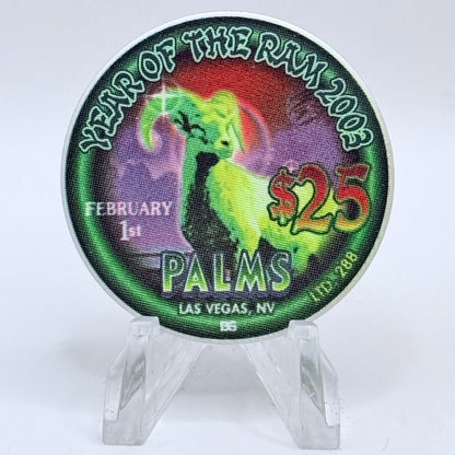 Palms Casino Resort Las Vegas Nevada 2003 'Year Of The Ram' LE $25 Casino Chip E2011