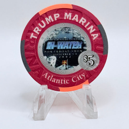 Trump Marina Huron Avenue Brigantine Blvd 'Boat Show' LE $5 Casino Chip