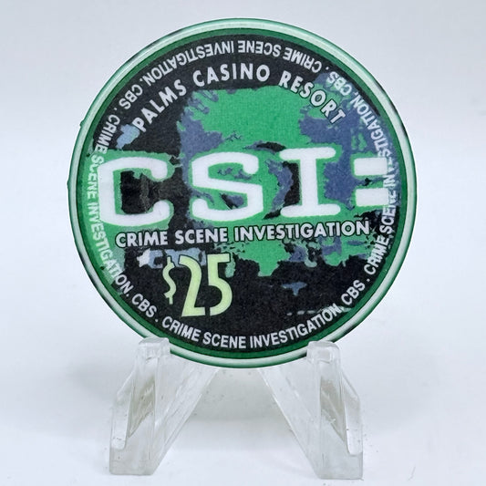 Palms Casino Resort Las Vegas Nevada 2002 'CSI' LE $25 Casino Chip E2018