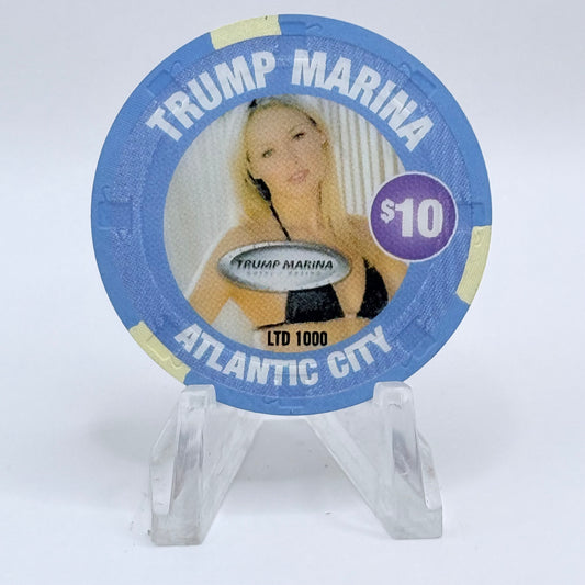 Trump Marina Huron Avenue Brigantine Blvd 'Hooters 2nd Anniversary' LE $10 Casino Chip