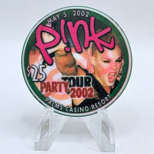 Palms Casino Resort Las Vegas Nevada 2002 'Pink' LE $25 Casino Chip E2021