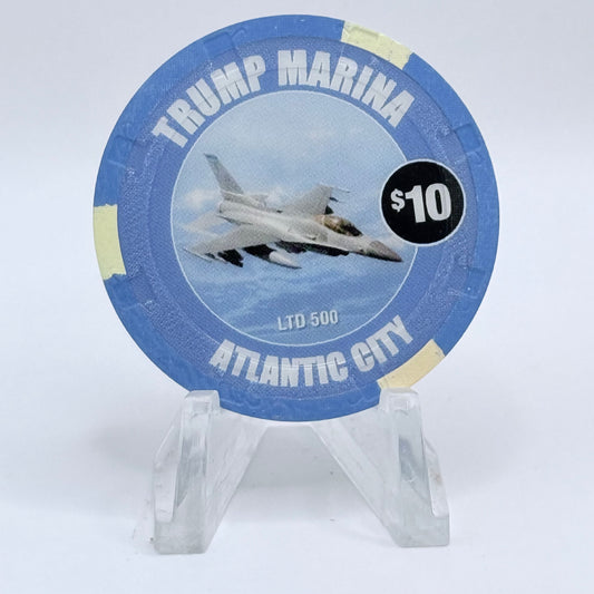 Trump Marina Huron Avenue Brigantine Blvd 2006 'Atlantic City Airshow' LE $10 Casino Chip