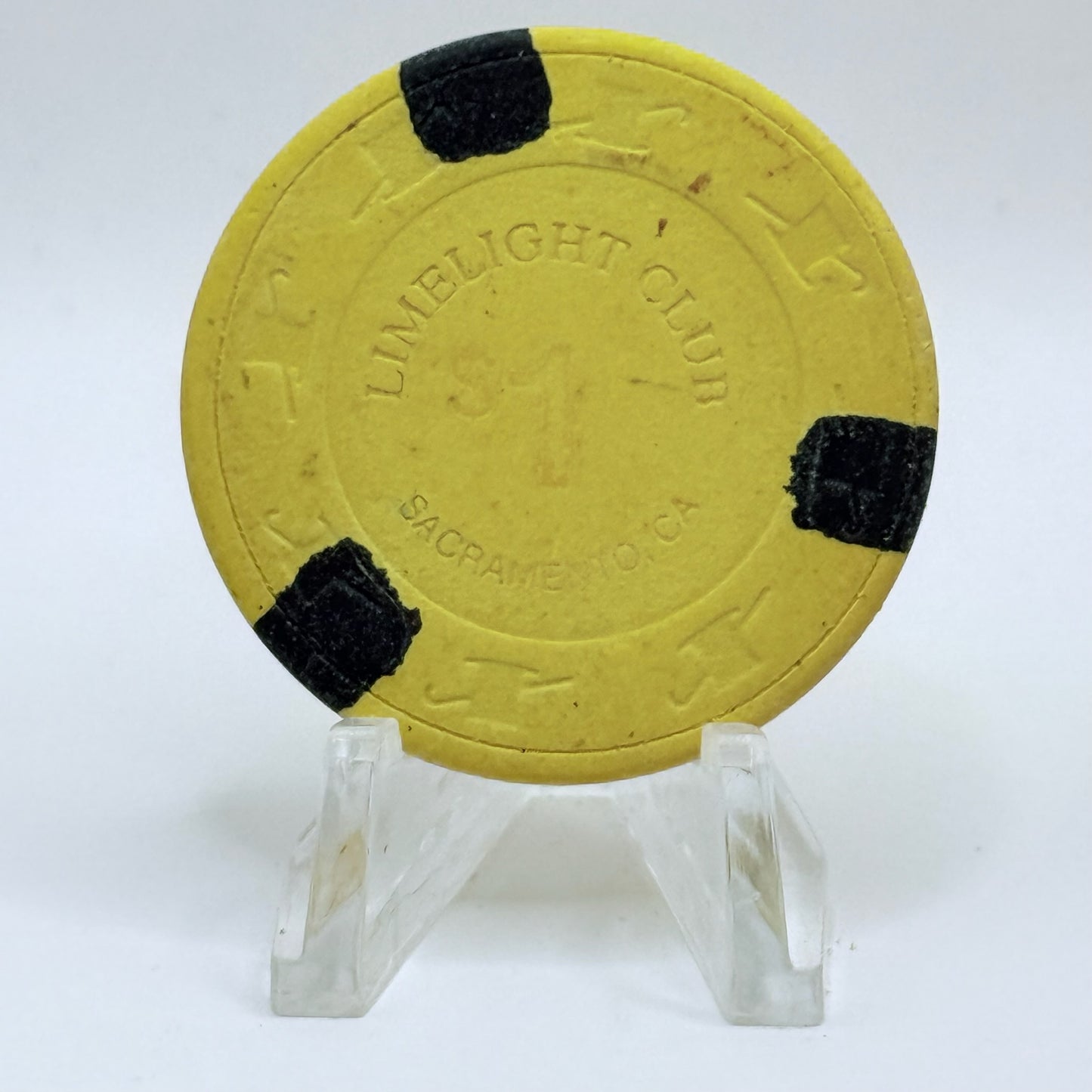 Limelight Card Room Sacramento California $1 Casino Chip