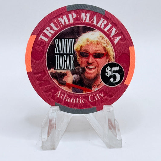 Trump Marina Huron Avenue Brigantine Blvd 'Sammy Hagar' LE $5 Casino Chip