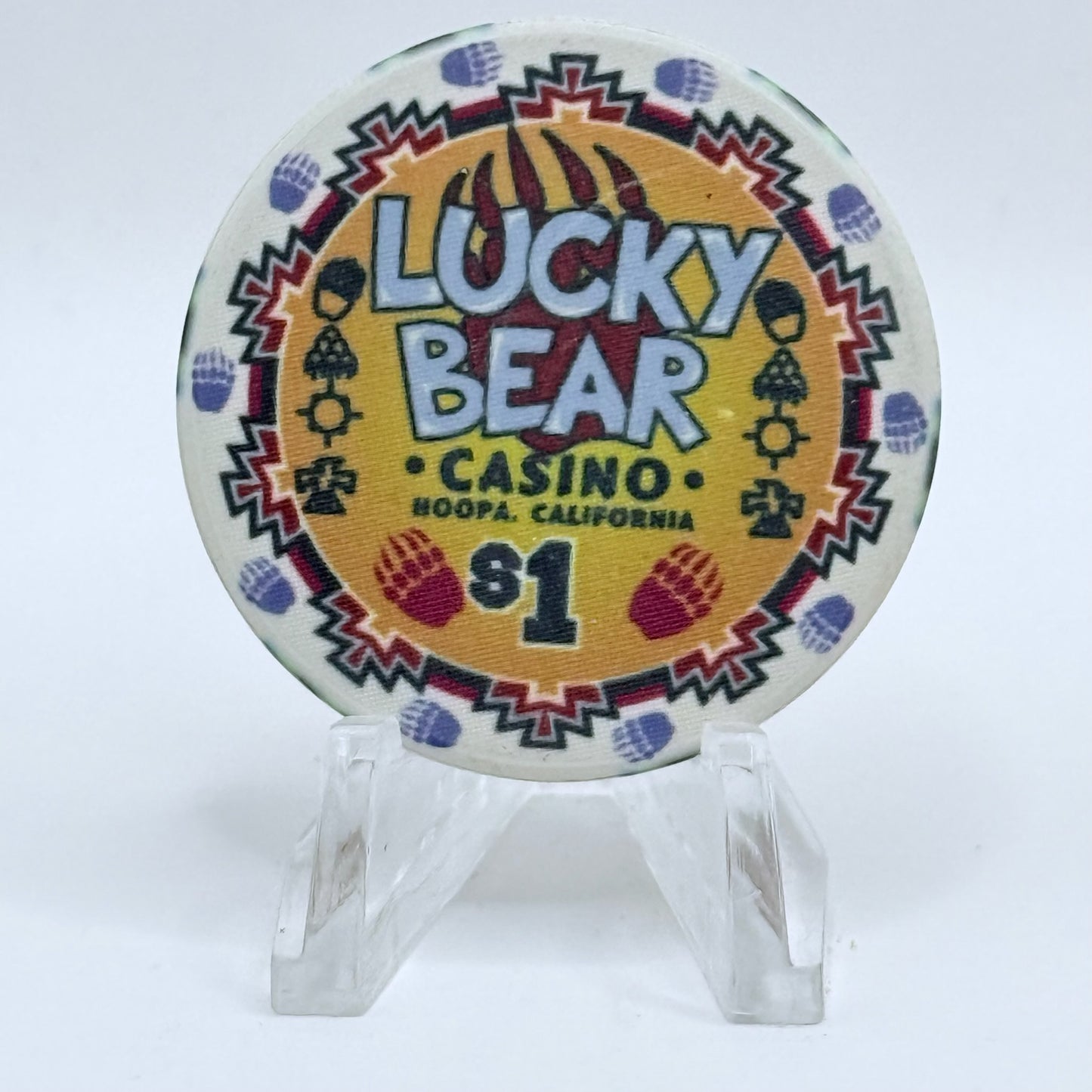 Lucky Bear Casino Hoopa California $1 Casino Chip