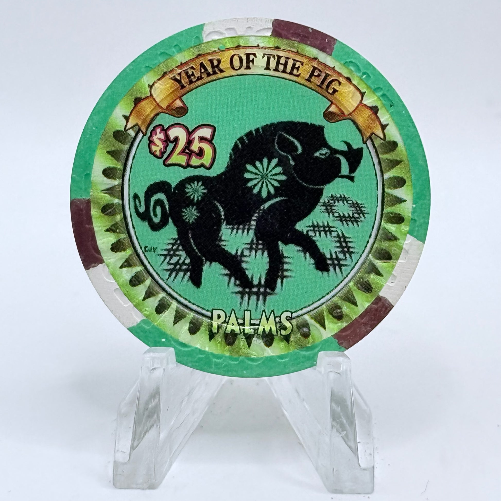 Palms Casino Resort Las Vegas Nevada 2007 'Year Of The Pig' LE $25 Casino Chip E5885