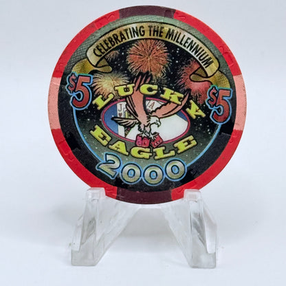 Lucky Eagle Casino Rochester Washington 2000 'Millennium' LE $5 Casino Chip