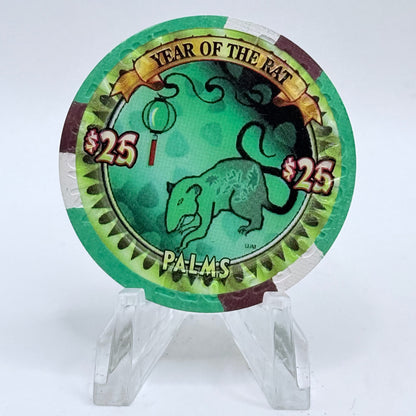 Palms Casino Resort Las Vegas Nevada 2008 'Year Of The Rat' LE $25 Casino Chip E6598