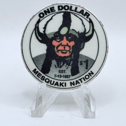 Meskwaki Bingo/Casino Tama Iowa 'Error chip - Spelled wrong' $1 Casino Chip