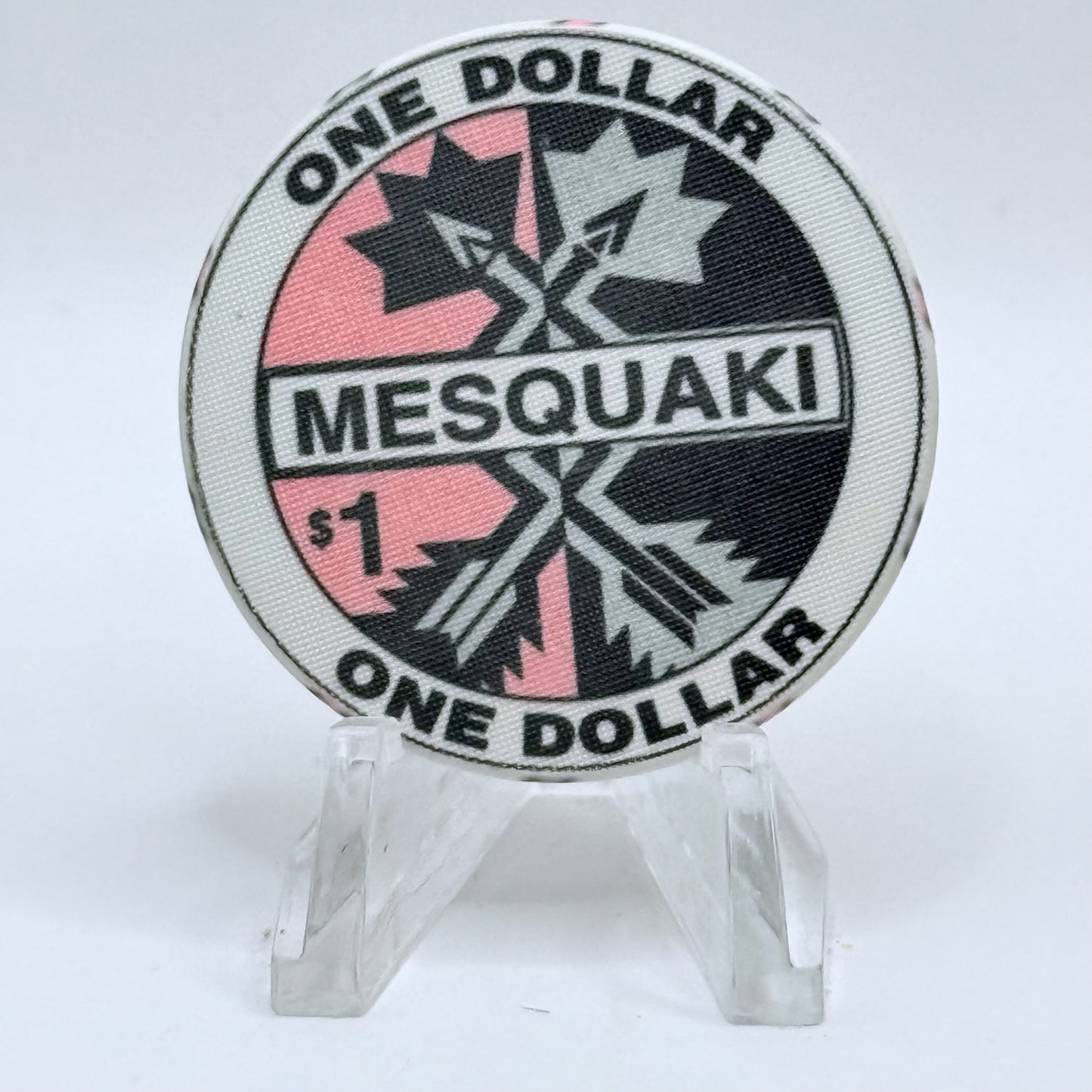 Meskwaki Bingo/Casino Tama Iowa 'Error chip - Spelled wrong' $1 Casino Chip