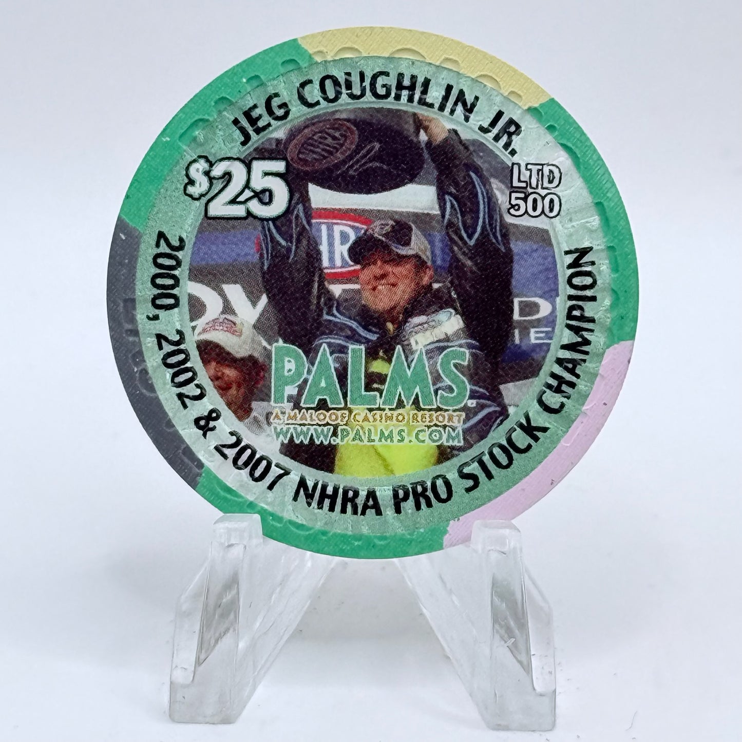 Palms Casino Resort Las Vegas Nevada 2008 'Jeg Coughlin Jr.' LE $25 Casino Chip E7503