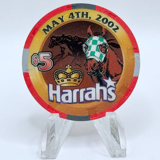 Harrah's Laughlin Nevada 2002 'May 4th' LE $5 Casino Chip E0985