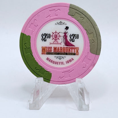 Miss Marquette Marquette Iowa $2.50 Casino Chip