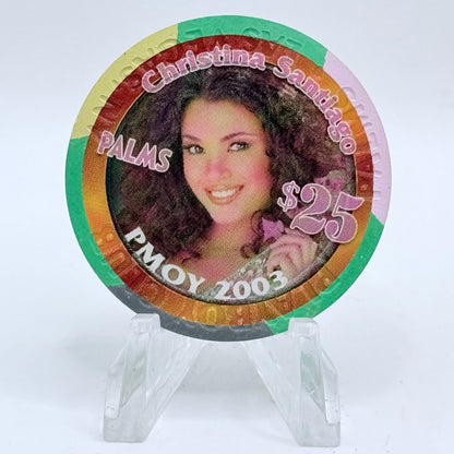 Palms Casino Resort Las Vegas Nevada 2008 'Christina Santiago' LE $25 Casino Chip E7510