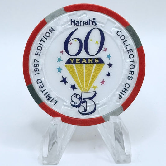 Harrah's Laughlin Nevada 1997 '60 Years' LE $5 Casino Chip N9872