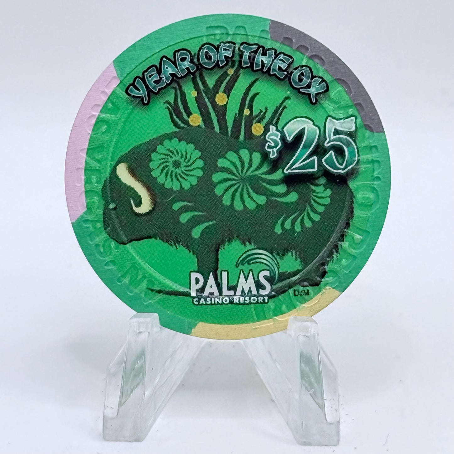Palms Casino Resort Las Vegas Nevada 2009 'Year Of The Ox' LE $25 Casino Chip E7515
