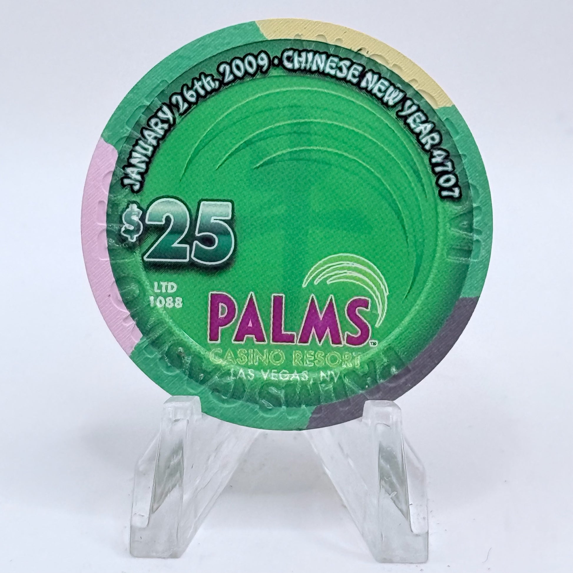 Palms Casino Resort Las Vegas Nevada 2009 'Year Of The Ox' LE $25 Casino Chip E7515