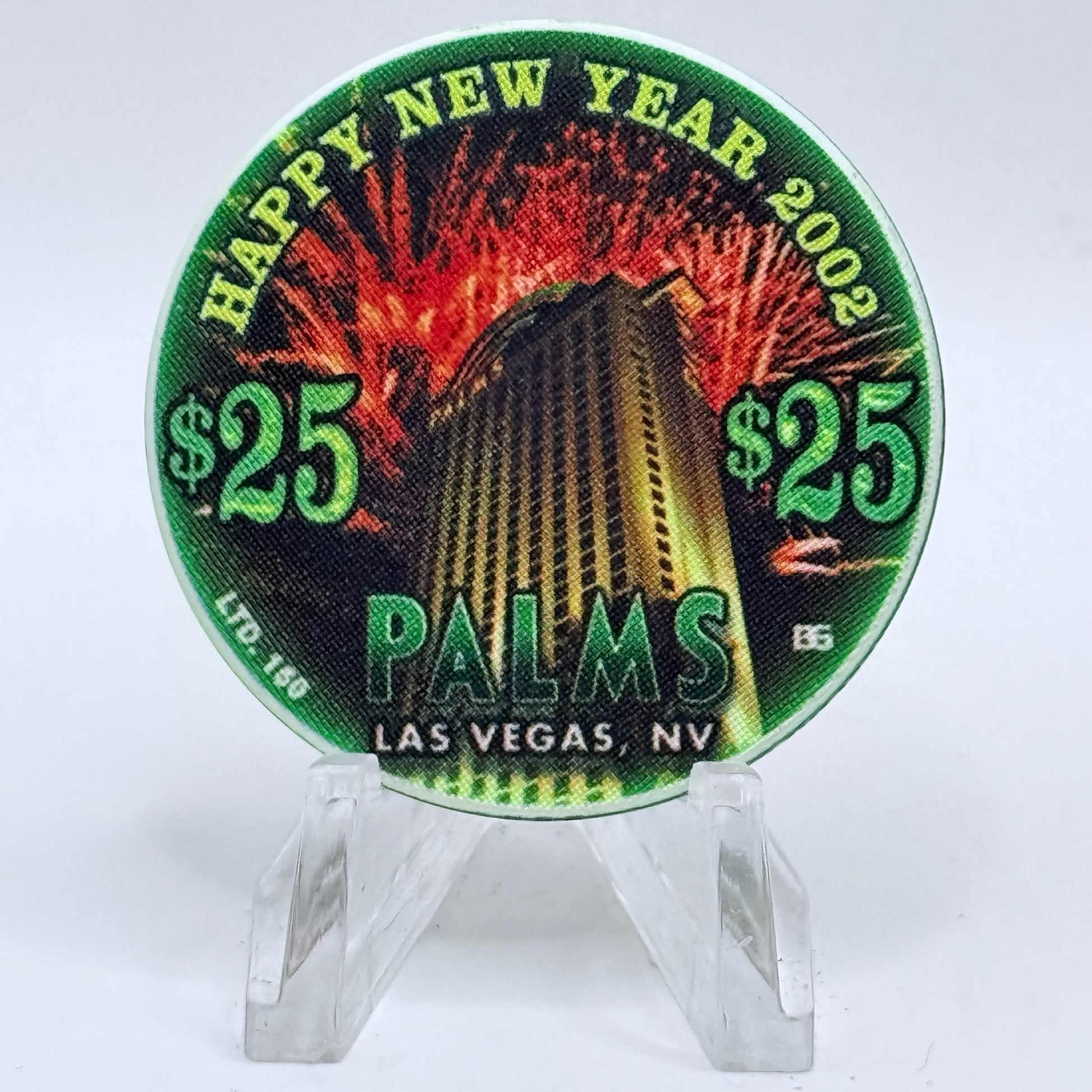Palms Casino Resort Las Vegas Nevada 2002 'New Years' LE $25 Casino Chip V9448