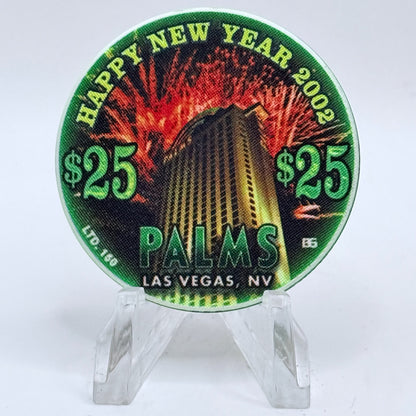 Palms Casino Resort Las Vegas Nevada 2002 'New Years' LE $25 Casino Chip V9448