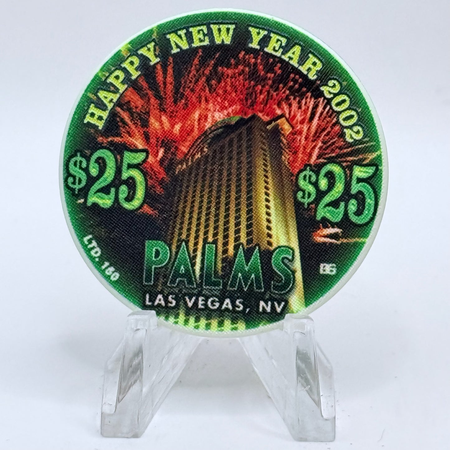 Palms Casino Resort Las Vegas Nevada 2002 'New Years' LE $25 Casino Chip V9448
