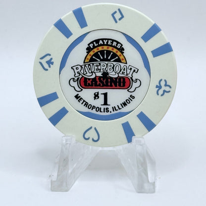 Players Riverboat Casino Metropolis Illinois $1 Casino Chip