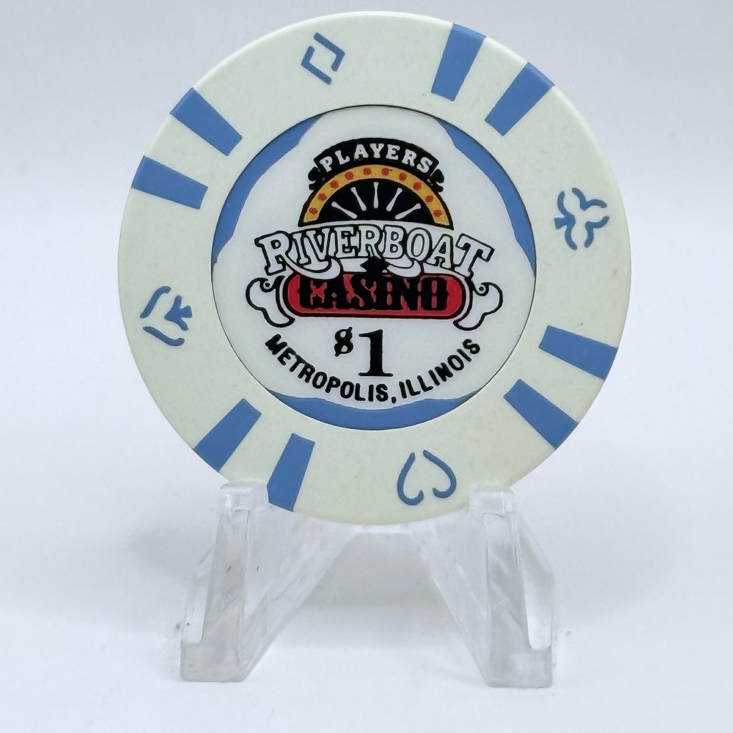Players Riverboat Casino Metropolis Illinois $1 Casino Chip