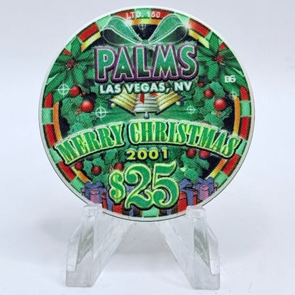 Palms Casino Resort Las Vegas Nevada 2001 'Christmas' LE $25 Casino Chip V9449