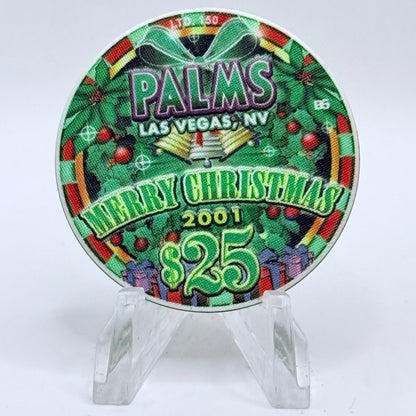 Palms Casino Resort Las Vegas Nevada 2001 'Christmas' LE $25 Casino Chip V9449